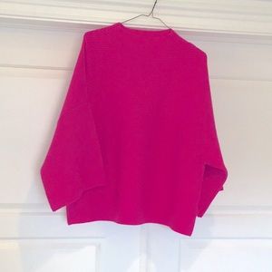 NWOT pink ribbed sweater